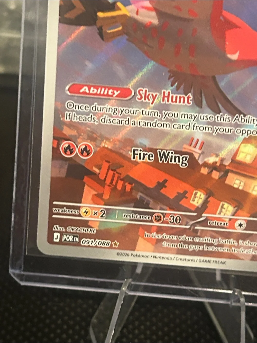 Pokemon Talonflame 091/088 Illustration Rare Holo from Perfect‎ Order Set M/NM
